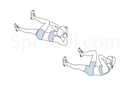 3. Bicycle Crunch (20 Reps X 3 Sets)