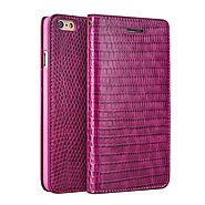 QIALINO Crocodile Pattern Rose Red Leather Case for iPhone 6 4.7 Inch - Qialino