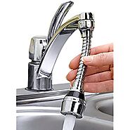 OINOZ Flexible Kitchen Tap Head Movable Sink Faucet 360° Rotatable ABS Sprayer Removable Anti-Splash Adjustable Filte...