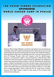 PPT - Cancer care camps are sponsored by The Virdee Foundation founded by Peter Virdee PowerPoint Presentation - ID:1...