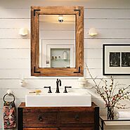 Rustic Farmhouse Style Bathroom Wall Mirrors – Decorative Design Pieces