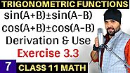 Exercise 3.3 Trigonometric Functions Class 11 Maths Chapter 3