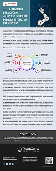 Test Automation Framework: An Insight into Some Popular Automation Frameworks