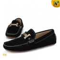Mens Black Leather Loafers CW713125 - cwmalls.com