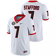 Matthew Stafford Georgia Bulldogs Men's Jersey - #7 NCAA White Limited Away