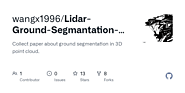 GitHub - wangx1996/Lidar-Ground-Segmantation-Paper-List: Collect paper about ground segmentation in 3D point cloud.