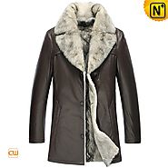 Mens Fur Trim Coat CW855209 - cwmalls.com
