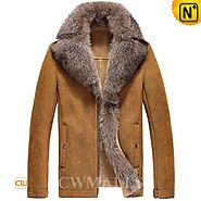 Fur Sheepskin Leather Jacket CW855489 - cwmalls.com