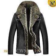 Fur Trim Shearling Jacket CW855351 - cwmalls.com