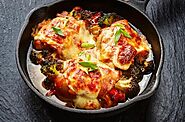 Roasted Chicken with Cheese and Veggies