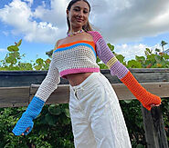 Summer crochet cropped Top