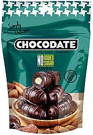 Chocodate No Sugar Added- 90gm, Rich Silky Chocolate, Roasted Almonds, Velvety Arabian Dates, Low Calories, No GMO, G...