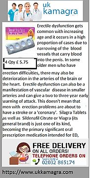 Silagra Tablets prescription medication intended for Erectile dysfunction