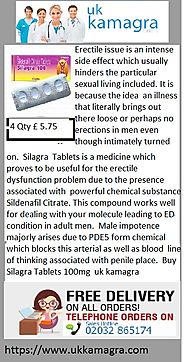 Silagra Tablets dealing with your molecule leading to ED condition