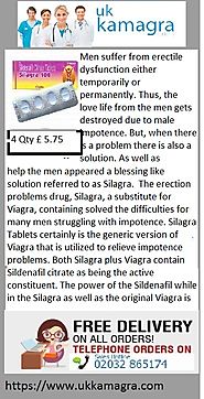 Silagra Tablets Sildenafil citrate pills to gets dissolved in the blood