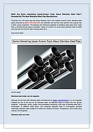 What Are Some Interesting Lesser-Known Facts About Stainless Steel Pipe?- Revealed By The Best Stain by sabasteelng -...