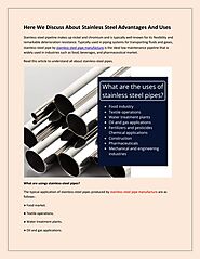 Here We Discuss About Stainless Steel Advantages And Uses by sabasteelng - Issuu