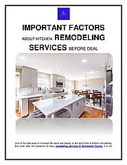 Important Factors about Kitchen Remodeling Services before Deal
