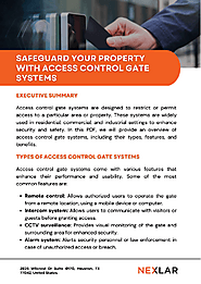 Safeguard Your Property with Access Control Gate Systems