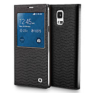 QIALINO Water Wave Pattern Leather Case For Samsung Galaxy Note 4 N9100 - Qialino