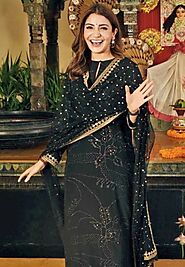 Anushka Sharma wears a black Punjabi Suit