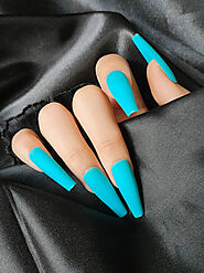 Aqua Blue Press on Nails