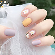 White Flower Wearable Press On Nails