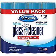 Sprayway Ammonia Free Glass Cleaner, 19 Oz. (4-Pack) (Packaging May Vary) (4 Case(19 Oz))