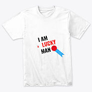 I AM A LUCKY MAN" DESIGN in Triblend Tee