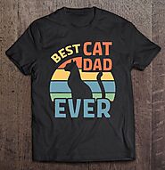 Best Cat Dad Ever Shirt Mens Best Cat Dad Fathers Day - Tee Cheap US
