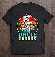 Dad Dinosaur Shirt Uncle Saurus Fathers Day - Tee Cheap US