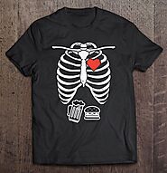 Pregnancy Announcement Shirt For Dad Skeleton X-Ray Beer - Tee Cheap US