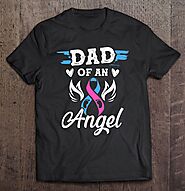 Pregnancy Announcement Shirt For Dad Of Angel - Tee Cheap US