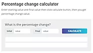 Percentage change calculator