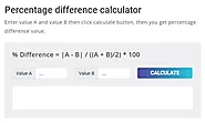 Percentage difference calculator