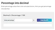 Percentage into decimal