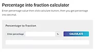 Percentage into fraction calculator(% to n/d)