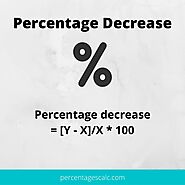 Percentage decrease calculator