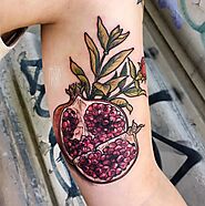 NeoTraditional Pomegranate Tattoo  TATTOOGOTO