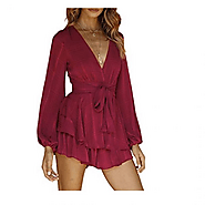 Website at https://cybermart.com/us/relipop-women-s-jumpsuit-floral-print-v-neck-baggy-sleeve-waist-tie-double-layer-...