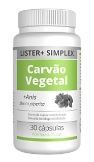 CARVÃO VEGETAL 30 cápsulas | Lister Plus Natural Health Supplements