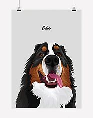 Custom Dog Portraits Australia | Digital Pet Portraits From Photos – Oh Barney