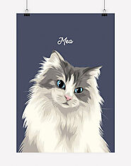 Custom Cat Portraits Australia | Digital Pet Portraits From Photos – Oh Barney
