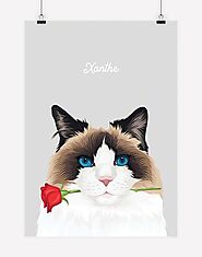 Valentines Day Custom Pet Portrait | Turn Your Favourite Photo into Art – Oh Barney