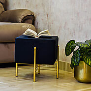 Golden Square Pouf Online