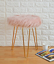 MODERN FUR STOOL