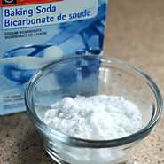 Brush with baking soda