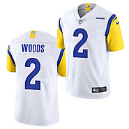 Mens Los Angeles Rams #2 Robert Woods 2021 Nike White Modern Throwback Vapor Limited Jersey