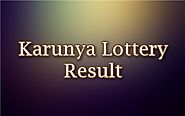 Kerala lottery result karunya