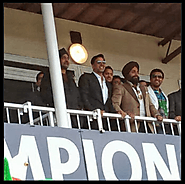 Peter Virdee With Akshay Kumar at India Vs. Pakistan Match